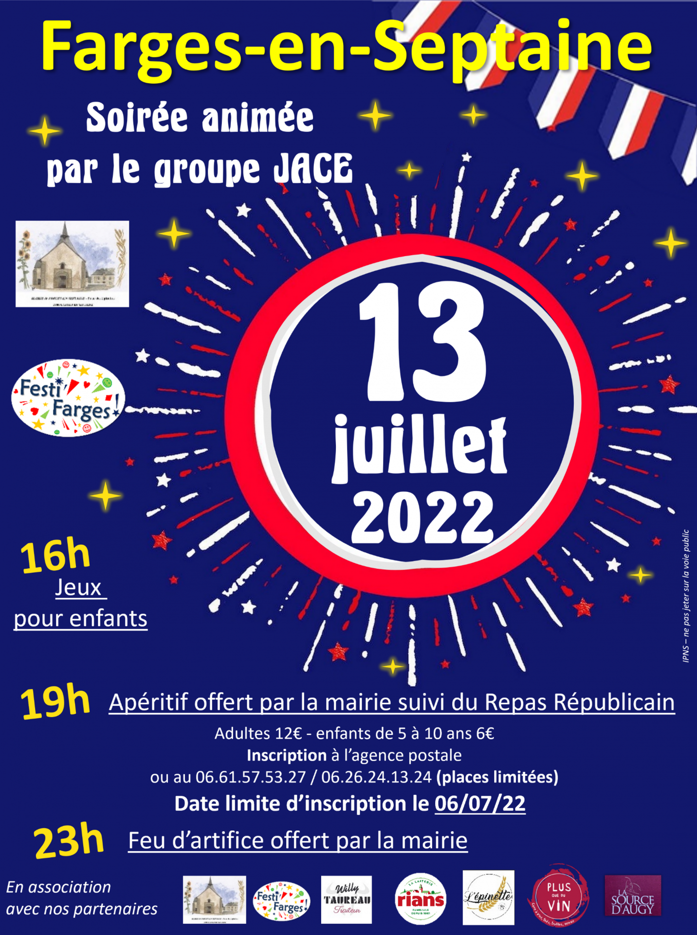 Affiche 13 juillet 22