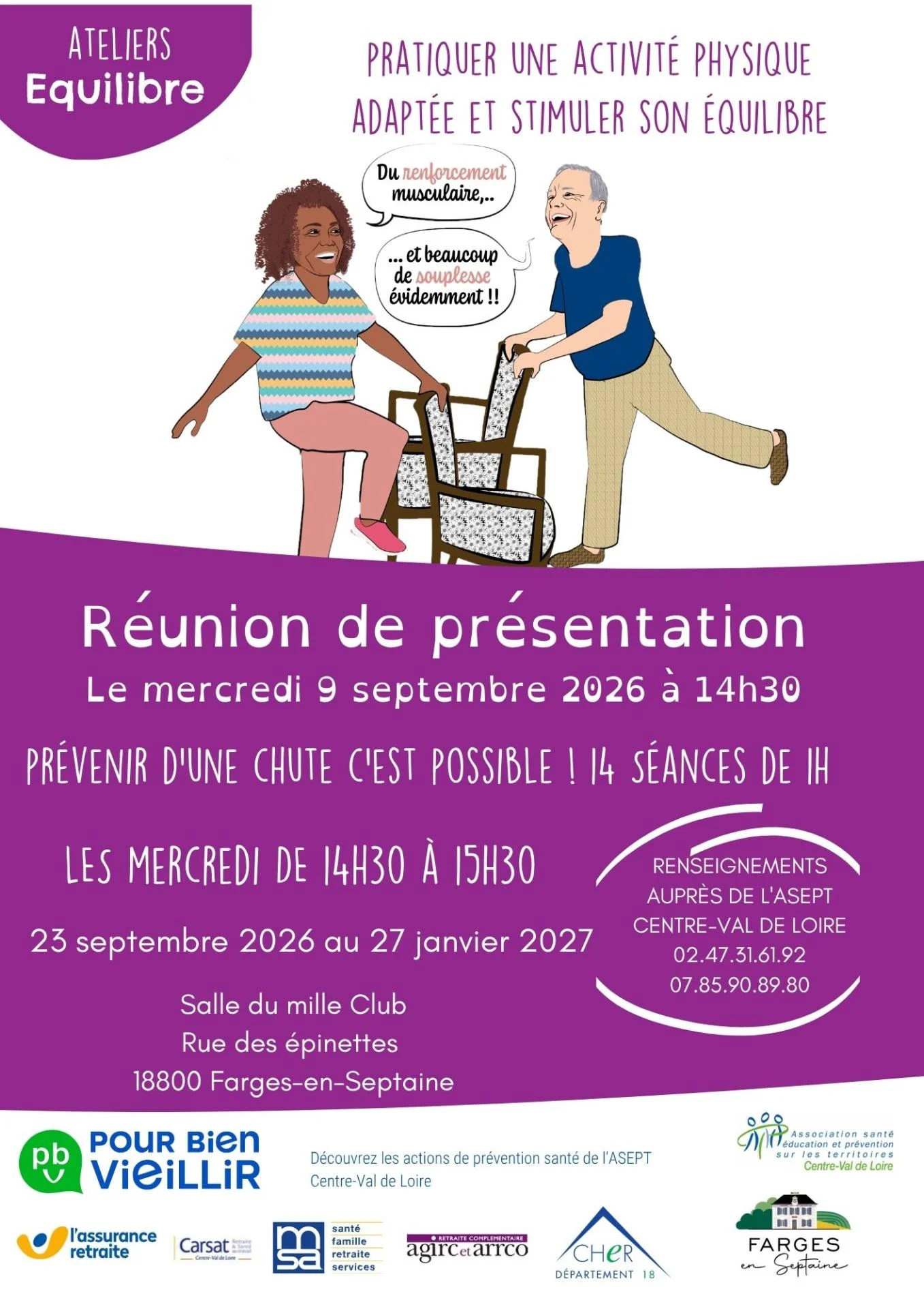 Affiche equilibre farges en septaine