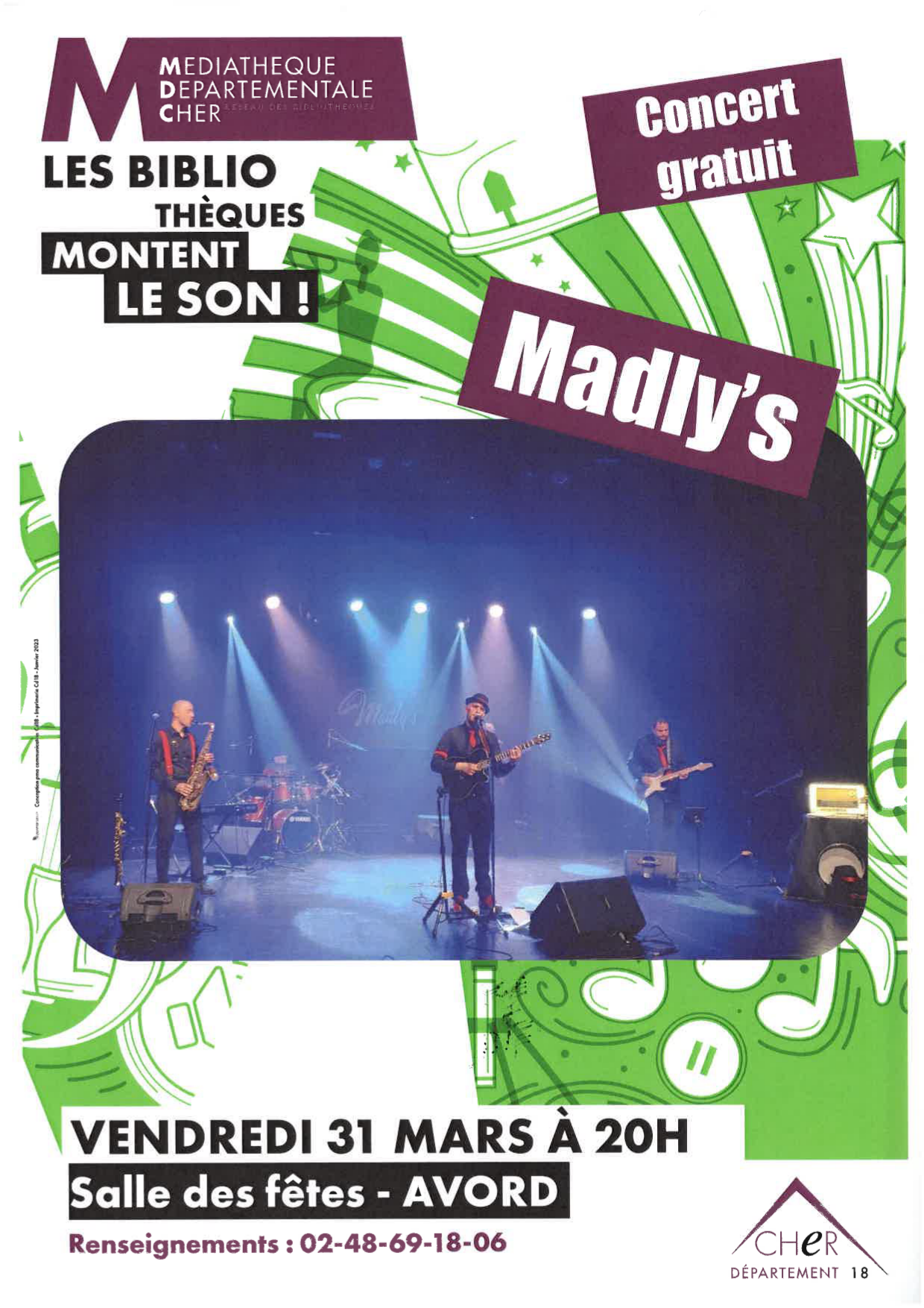Concert madlly s avord 31 mars 2023